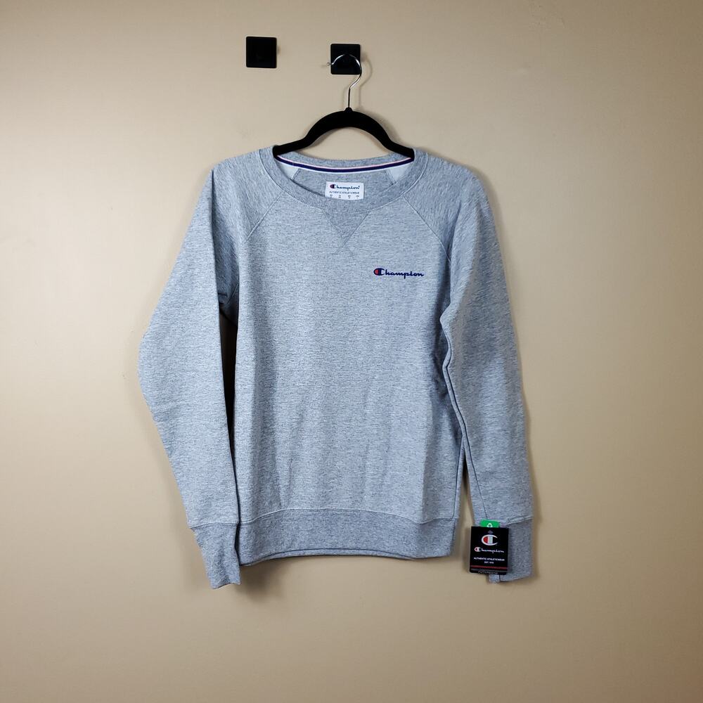 Champion Grey Powerblend Boyfriend Graphic Crewneck Sweatshirt Size S